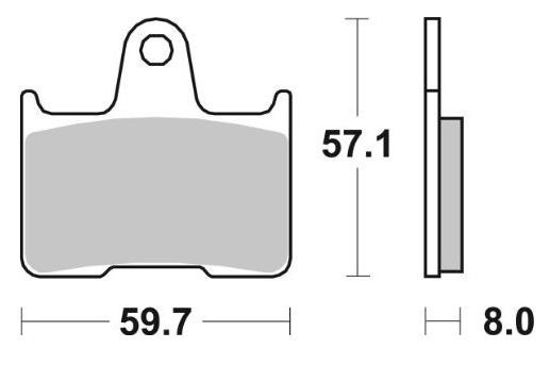 Obrazek 715LS Klocki hamulcowe SBS 715 LS sinter kolor złoty