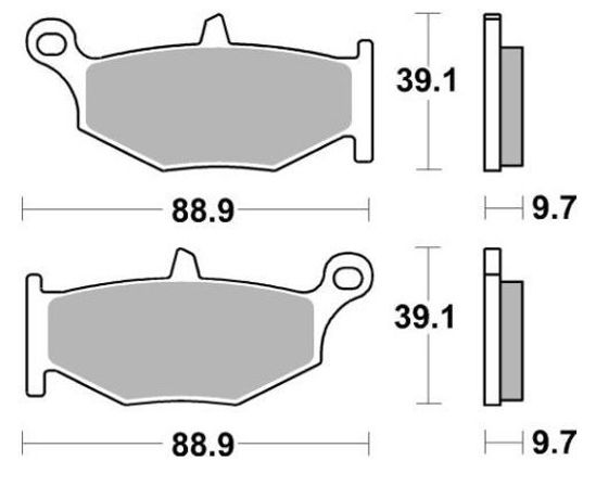 Obrazek 833LS Klocki hamulcowe SBS 833 LS sinter kolor złoty