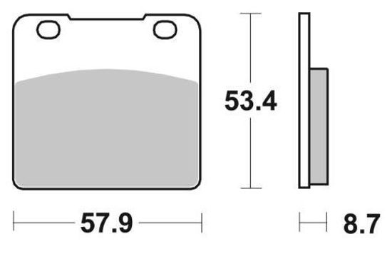 Obrazek 577HS Klocki hamulcowe SBS 577 HS sinter kolor złoty