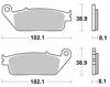 Obrazek 183MS Klocki hamulcowe SBS 183 MS Maxi sinter kolor złoty