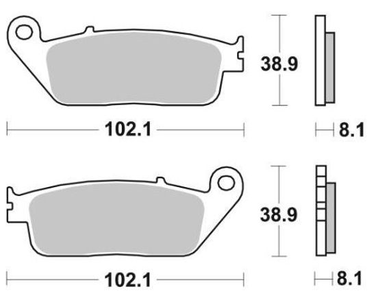 Obrazek 183MS Klocki hamulcowe SBS 183 MS Maxi sinter kolor złoty