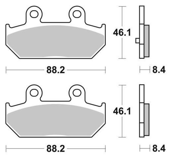 Obrazek 182MS Klocki hamulcowe SBS 182 MS Maxi sinter kolor złoty