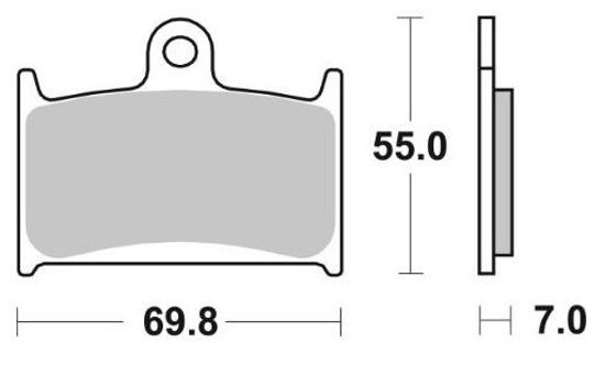 Obrazek 714HS Klocki hamulcowe SBS 714 HS sinter kolor złoty