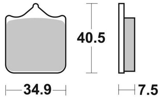 Obrazek 762HS Klocki hamulcowe SBS 762 HS sinter kolor złoty