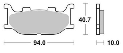 Obrazek 691HS Klocki hamulcowe SBS 691 HS sinter kolor złoty