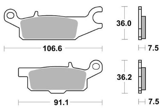Obrazek 850SI Klocki hamulcowe SBS 850 SI Off-Road sinter kolor złoty