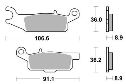 Obrazek 851SI Klocki hamulcowe SBS 851 SI Off-Road sinter kolor złoty