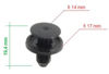 Obrazek RVT-PP02 Tourmax kołek montażowy do owiewek grubość 7,2 mm kołnierz 17 mm długość 19,4 mm