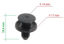 Obrazek RVT-PP02 Tourmax kołek montażowy do owiewek grubość 7,2 mm kołnierz 17 mm długość 19,4 mm
