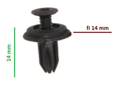 Obrazek RVT-SR01 Tourmax kołek montażowy do owiewek grubość 6 mm kołnierz 14 mm długość 14 mm