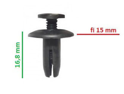 Obrazek RVT-SR02 Tourmax kołek montażowy do owiewek grubość 6 mm kołnierz 15 mm długość 16,8 mm