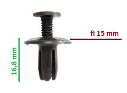 Obrazek RVT-SR07 Tourmax kołek montażowy do owiewek grubość 6 mm kołnierz 15 mm długość 16,8 mm