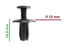 Obrazek RVT-SR07 Tourmax kołek montażowy do owiewek grubość 6 mm kołnierz 15 mm długość 16,8 mm