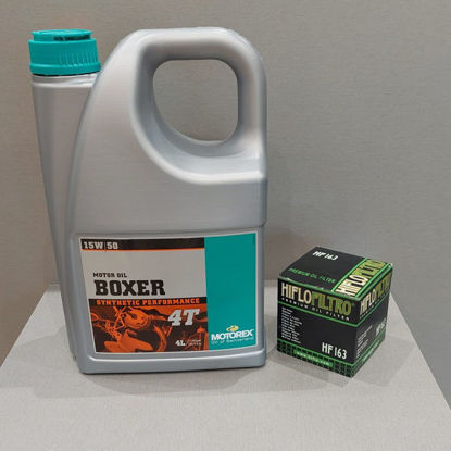 Obrazek Motorex BOXER 4T 15W50 4L + filtr oleju Hiflo Filtro gratis