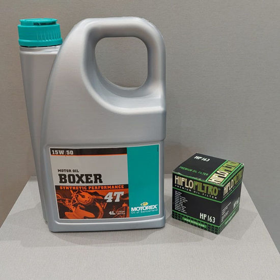 Obrazek Motorex BOXER 4T 15W50 4L + filtr oleju Hiflo Filtro gratis