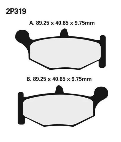 Obrazek 319NS Klocki hamulcowe NISSIN 2P-319NS Semi-metallic 2P319NS GSR 600 06- GSX-R 600 06-09 GSX-R 750 06-09 GSX-R 1000 07-08 Hayabusa 08-09 tył