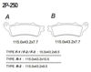 Obrazek 250ST-R2 Klocki hamulcowe NISSIN 2P-250ST-R2 Sintered 2P250STR2 tylne VFR 800