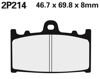 Obrazek 214NS Klocki hamulcowe NISSIN 2P-214NS Semi-metallic 2P214NS