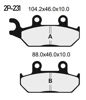 Obrazek 231NS Klocki hamulcowe NISSIN 2P-231NS Semi-metallic 2P231NS