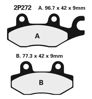 Obrazek 272NS Klocki hamulcowe NISSIN 2P-272NS Semi-metallic 2P272NS