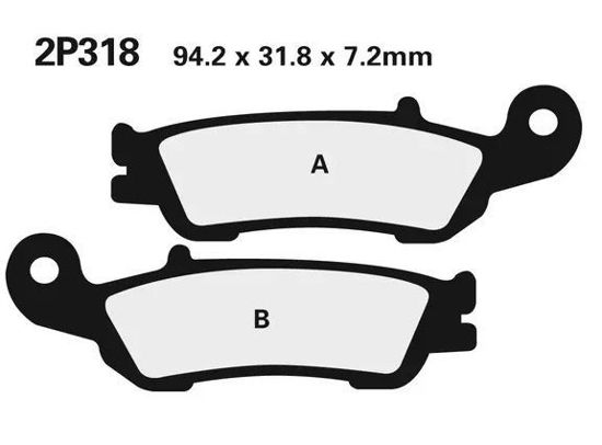 Obrazek 318ST Klocki hamulcowe NISSIN 2P-318ST Sintered 2P318ST