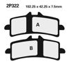 Obrazek 322ST Klocki hamulcowe NISSIN 2P-322ST Sintered 2P322ST