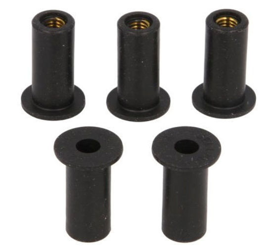Obrazek Nakrętka gumowa owiewki M5x0,8 21,5x9,5x14,03 (5szt) Tourmax WEN-008