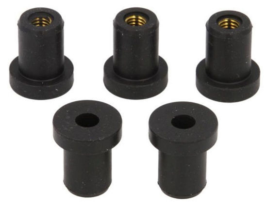 Obrazek Nakrętka gumowa owiewki M6x1,0 21x12,7x17,8 (5szt) Tourmax WEN-004