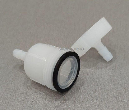 Obrazek Filtr paliwa 6 mm rozkręcany z siatką krótki