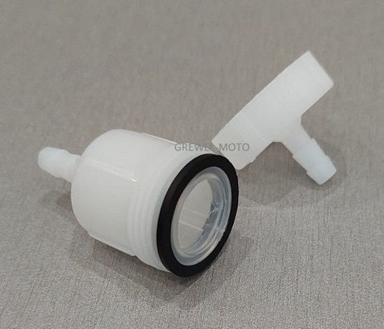 Obrazek Filtr paliwa 6 mm rozkręcany z siatką krótki