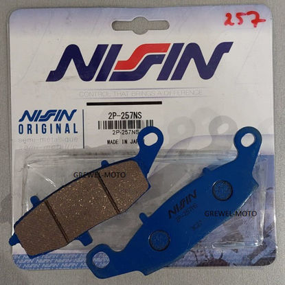 Obrazek 257NS Klocki hamulcowe NISSIN 2P-257NS Semi-metallic 2P257NS (strona prawa)