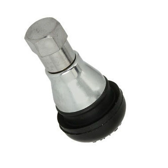 Obrazek Zawór koła gumowy 11,3 mm wentyl motocyklowy TR412 Srebrny zawór koła (TR412FC)
