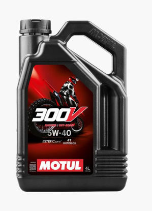 Obrazek Motul 300V 5W40 4L 4T OFF Road syntetyczny olej silnikowy Factory Line