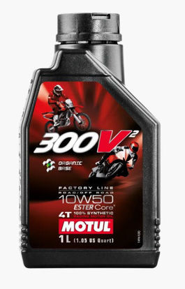 Obrazek Motul 300V2 10W50 1L 4T Road / OFF Road syntetyczny olej silnikowy Factory Line 300V 10w50