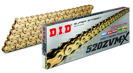 Obrazek DID 520ZVMXG&G 106 ogniw łańcuch napędowy X-Ring kolor złoty DID 520ZVMXG&G-106 DID520ZVMXG&G-106