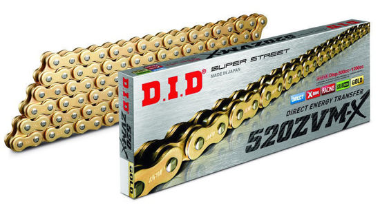 Obrazek DID 520ZVMXG&G 108 ogniw łańcuch napędowy X-Ring kolor złoty DID 520ZVMXG&G-108 DID520ZVMXG&G-108