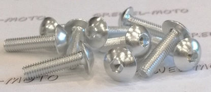 Obrazek Śrubki do owiewek śruba owiewki Aluminium 5/20 gwint M5x0,8 SREBRNA