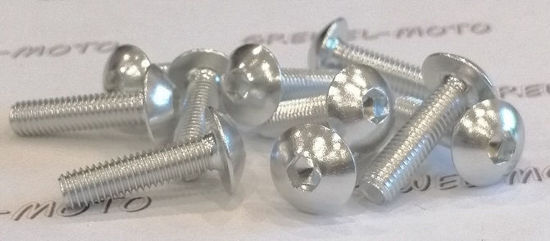 Obrazek Śrubki do owiewek śruba owiewki Aluminium 5/20 gwint M5x0,8 SREBRNA