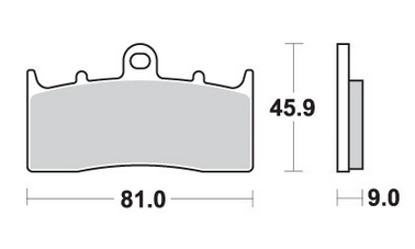 Obrazek 778HS Klocki hamulcowe SBS 778 HS sinter kolor złoty BMW K1200 1300 1600, R 850 1100 1150 1200 przód