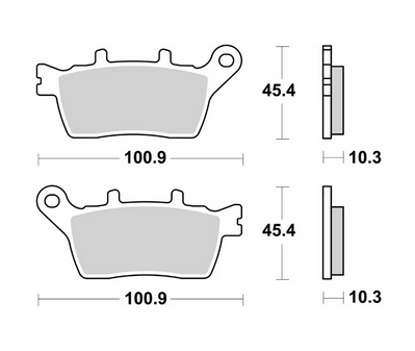 Obrazek 991LS Klocki hamulcowe SBS 991 LS sinter kolor złoty YAMAHA TRACER 9 GT tył