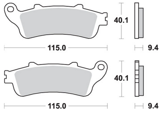 Obrazek 722LS Klocki hamulcowe SBS 722 LS sinter kolor złoty HONDA ST 1100 96, ST 1300 TYŁ