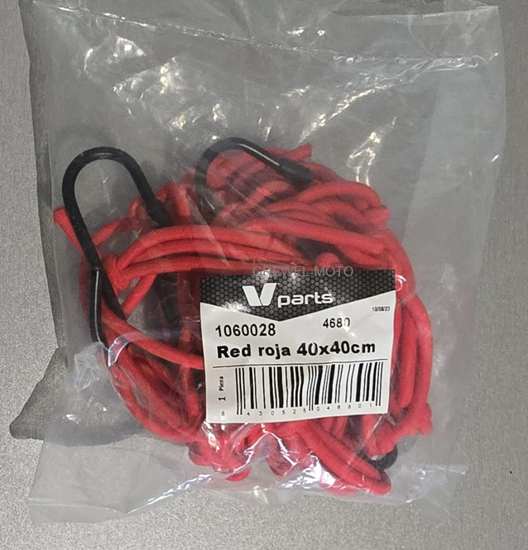 Obrazek Siatka bagażowa z 6 hakami kolor CZERWONY pająk VICMA 4680