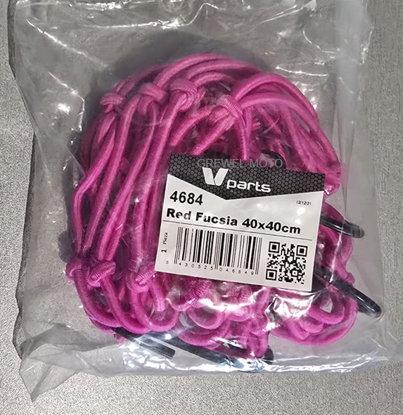 Obrazek Siatka bagażowa z 6 hakami kolor RÓŻOWY pająk VICMA 4684