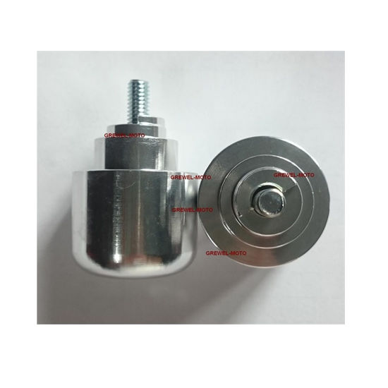 Obrazek Końcówki kierownicy srebrne VICMA ciężarki kierownicy HONDA na półksiężyc 901PL