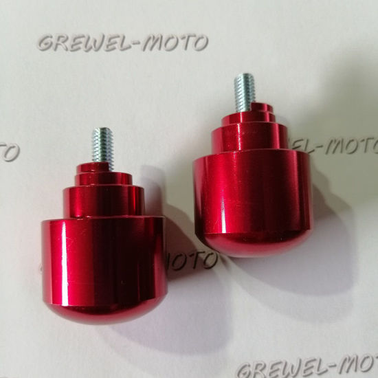 Obrazek Końcówki kierownicy czerwone VICMA ciężarki kierownicy HONDA na półksiężyc 901RJ